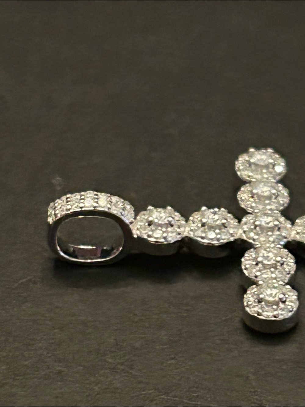 2.00CTW Round Cut Moissanite 💎 Circle Cross Pendant in 925 Sterling Silver NWT - Picture 7 of 13